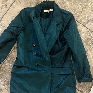Free People Deep Teal Blazer